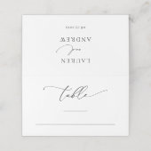 Zwart-wit minimalistisch bruiloft (Buitenkant ongevouwen)