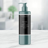 Zwart wit minimalistisch cosmetica flesetiket sparkling wijnetiket