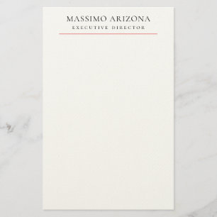 Zwart Wit Minimalistisch Eenvoudig  Briefpapier