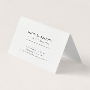 Zwart & Wit Minimalistisch Eenvoudig Chic Modern E Visitekaartjes