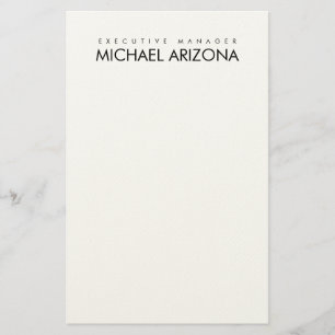 Zwart & Wit Minimalistisch Eenvoudig Modern Briefpapier