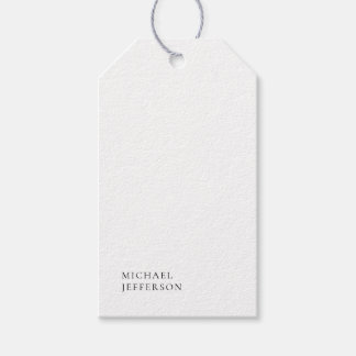 Zwart & Wit Minimalistisch Eenvoudig Modern Cadeaulabel