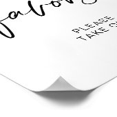 Zwart & Wit Minimalistisch Favor Teken Poster (Hoek)