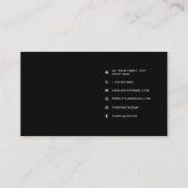 Zwart wit, minimalistisch handschrift visitekaartje (Achterkant)