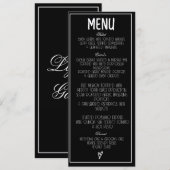 Zwart-wit minimalistisch hartmenu programma (Voorkant / Achterkant)