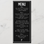 Zwart-wit minimalistisch hartmenu programma (Voorkant)