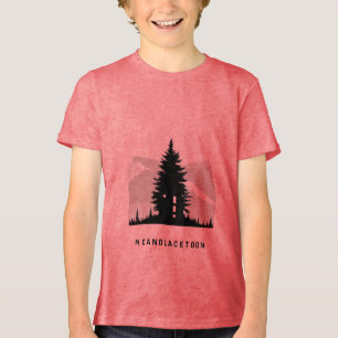 Zwart & Wit Minimalistisch Logo voor Canadese Bouw Tri-Blend Shirt
