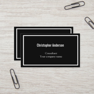 Zwart Wit Minimalistisch Professioneel Zakelijk Visitekaartje