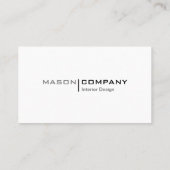 Zwart-wit Minimalistisch QR-Visitekaartje Visitekaartje (Achterkant)