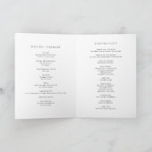 Zwart-wit minimalistisch sierlijk script bruiloft programma (Binnen)