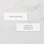 Zwart-wit minimalistisch visitekaartje (Voorkant / Achterkant)