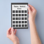 Zwart-wit minimalistisch Vrijgezellenfeest bingo Flyer (Hand)