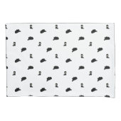 Zwart-wit minimalistische Cowboy Rodeo Patroon Kussensloop (Voorkant)