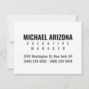 Zwart-wit minimalistische eenvoudige vlakte RSVP kaartje