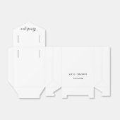 Zwart-wit minimalistische elegante moderne bruilof bedankdoosjes (Uitgevouwen)