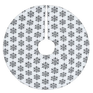 Zwart-wit minimalistische grafische sneeuwvlok kerstboom rok