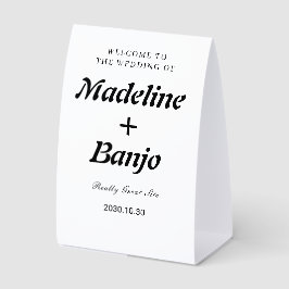 Zwart & Wit Minimalistische Kalligrafie Bruiloft