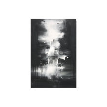 Zwart-wit minimalistische kunst | Midnight Serenit