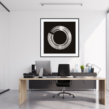 Zwart & Wit Minimalistische Moderne Kunstprint