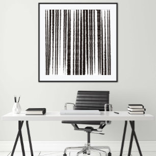 Zwart & Wit Minimalistische Moderne Kunstprint Poster