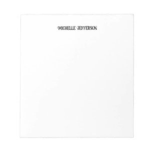 Zwart-wit minimalistische Plain Classical Notitieblok