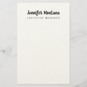 Zwart-wit minimalistische Plain Modern Briefpapier