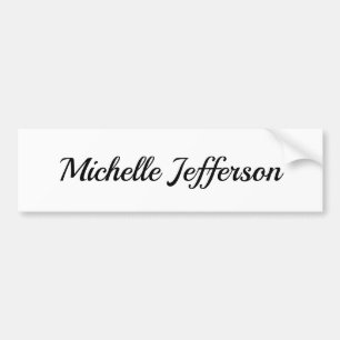 Zwart-wit minimalistische Plain Modern Bumpersticker