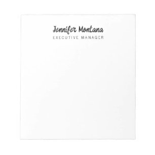 Zwart-wit minimalistische Plain Modern Notitieblok