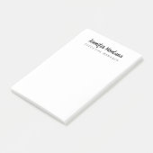 Zwart-wit minimalistische Plain Modern Post-it® Notes (Schuin)