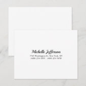 Zwart-wit minimalistische Plain Modern RSVP Kaartje (Voorkant / Achterkant)