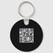 Zwart Wit Minimalistische QR Code Company Logo Sleutelhanger (Achterkant)