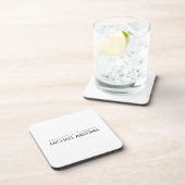 Zwart-wit minimalistische Simple Plain Modern Bier Onderzetter (Rechterzijde)