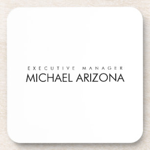 Zwart-wit minimalistische Simple Plain Modern Bier Onderzetter