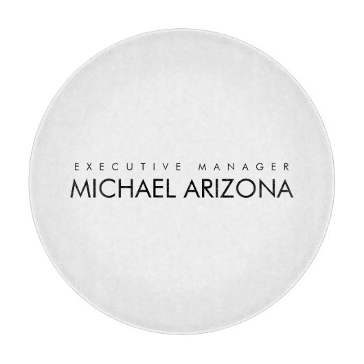 Zwart-wit minimalistische Simple Plain Modern Snijplank (Voorkant)