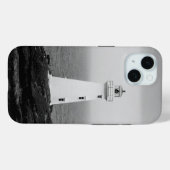 Zwart-wit minimalistische vuurtoren Case-Mate iPhone case (Achterkant (horizontaal))