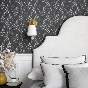 Zwart-Wit Minimalistische Wingerd Behang