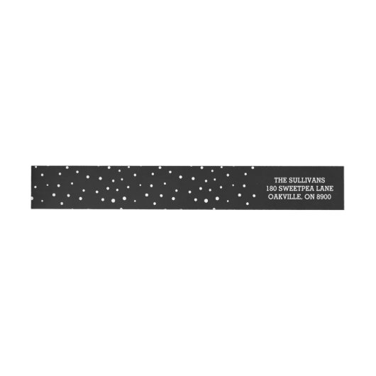 Zwart-wit Mod Polka Dots Pattern-label (Individueel)