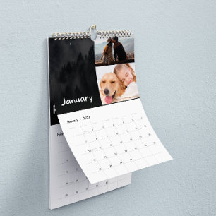 Zwart-wit Modern 2 foto 2024 Kalender