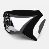 Zwart-wit modern Abstract Funky Stropdas (Opgerold)