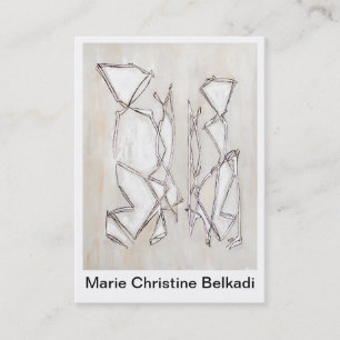 Zwart Wit Modern Abstract Geometrisch Fine Art Visitekaartje