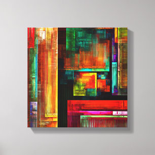 Zwart-wit Modern Abstract Kunstpatroon #04 Canvas Afdruk