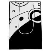 Zwart-wit, modern Abstract Medium Cadeauzakje (Achterkant)