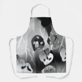 Zwart-wit, modern Abstract Schort (Voorkant)