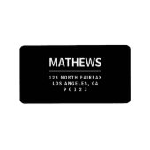 Zwart-wit | Modern adres voor retournering Etiket (Voorkant)