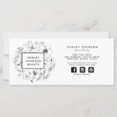 Zwart-wit modern botanisch cadeaucertificaat (Achterkant)