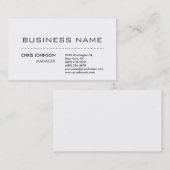 Zwart-wit modern charmerend Visitekaartje (Voorkant / Achterkant)