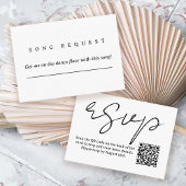 Zwart-wit Modern Chique rsvp Informatiekaartje