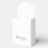 Zwart-wit Modern Dank u Favor Box Bedankdoosjes (Geopend)