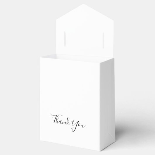 Zwart-wit Modern Dank u Favor Box Bedankdoosjes (Geopend)