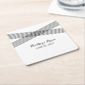 Zwart wit modern decodepapier Onderzetters (Schuin)